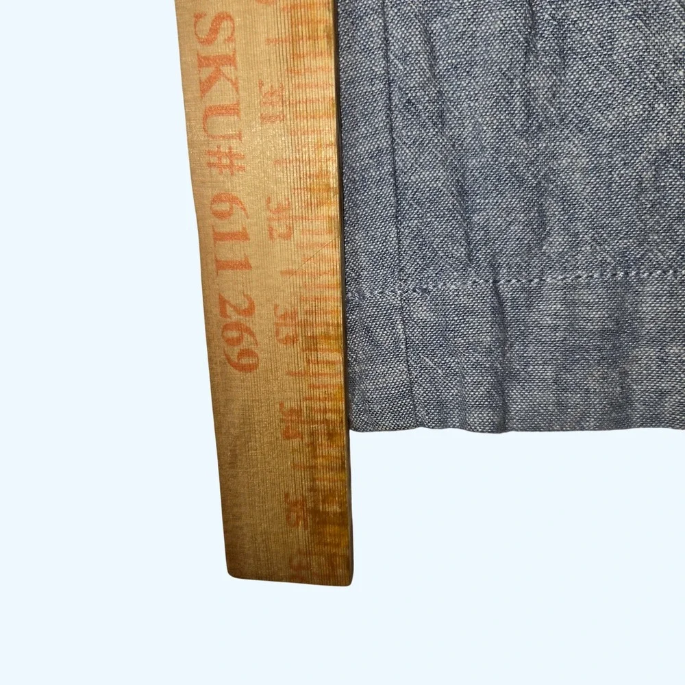 J.Crew Straight Fit Linen Cotton Blend Pants Blue BH747 Mens 32x34 Heathered